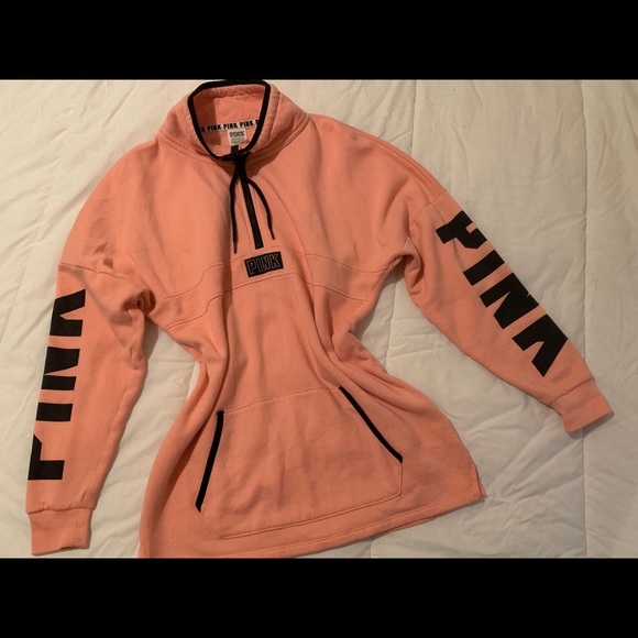 XS Pink quarter zip sweater - Picture 1 of 2